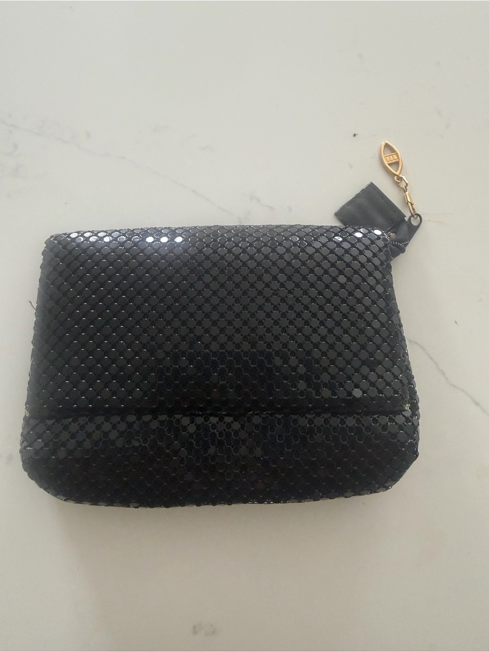 Black Sequin Wristlet Pouch - Unbranded